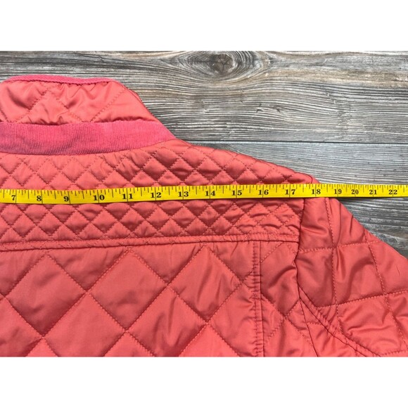 Appleseed's Orange Coral Quilted Barn Jacket Plus 1X Country Chic Cottagecore - Picture 14 of 16